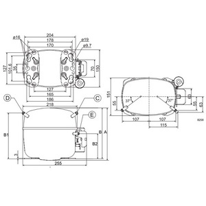 Компресор для холодильника SECOP (DANFOSS) SC10MLX R404а/R507а 855W (з пусковим реле BN101)